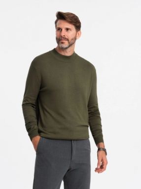 Trendy olivový  polorolák V7 SWTN-0100