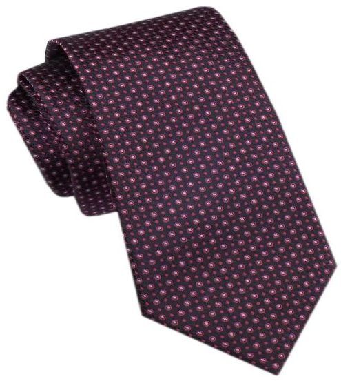 Elegantná bordová kravata so vzorom