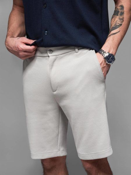 Svetlo-šedé chino pánske kraťasy V5 SRCS-0149