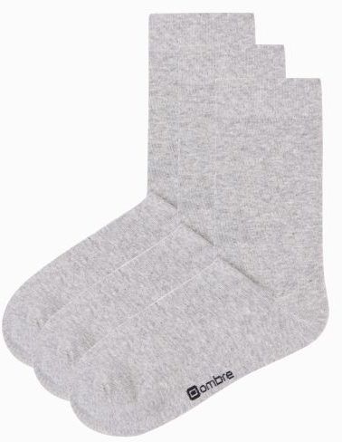 Štýlové šedé ponožiek V3 SOLS-0101 (3 ks)
