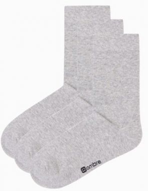 Štýlové šedé ponožiek V3 SOLS-0101 (3 ks)