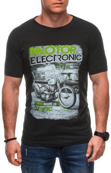 Čierne tričko s moto-potlačou S2029