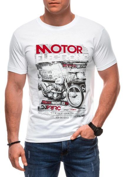 Biele tričko s moto-potlačou S2029