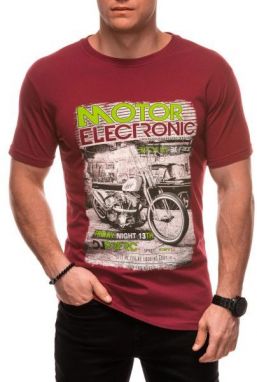 Červené tričko s moto-potlačou S2029