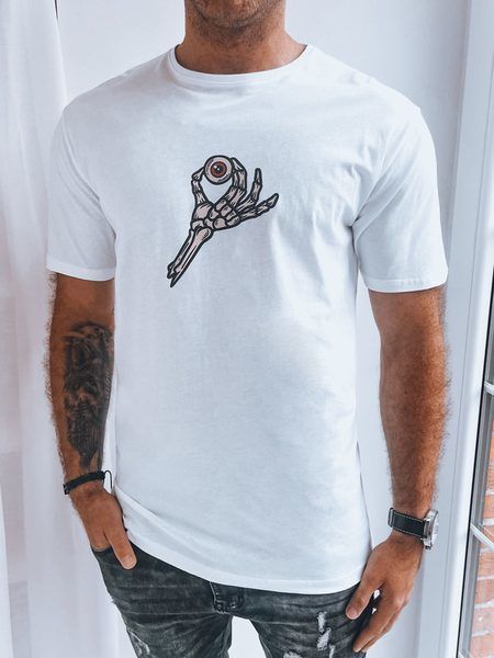 Trendy tričko s potlačou bielej farby