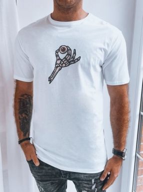Trendy tričko s potlačou bielej farby