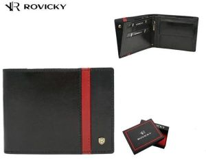 Trendy kožená čierna pánska peňaženka