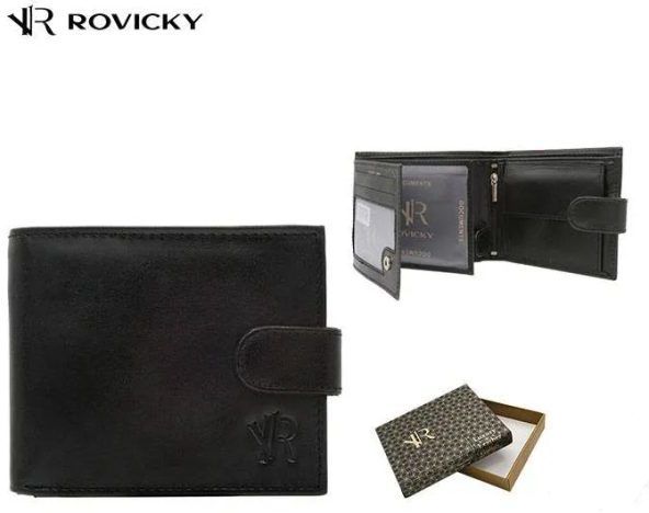 Trendy čierna pánska peňaženka s prackou