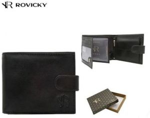 Trendy čierna pánska peňaženka s prackou