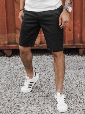 Elegantné čierne džínsové kraťasy