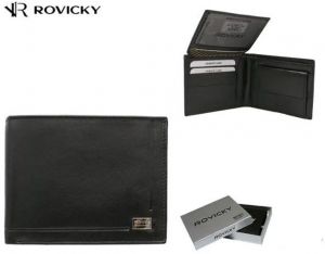 Elegantná čierna pánska peňaženka Rovicky