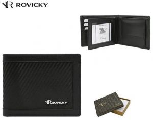 Štýlová pánska čierna peňaženka Rovicky