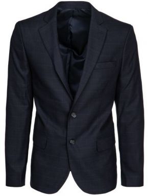 Trendy kárované pánske sako modré