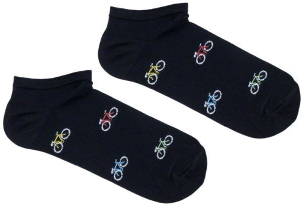 Členkové čierne pánske ponožky Bicykel
