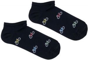 Členkové čierne pánske ponožky Bicykel