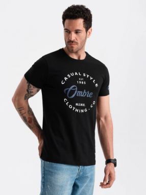 Pohodlné tričko v čiernej farbe V2  TSPT-0144