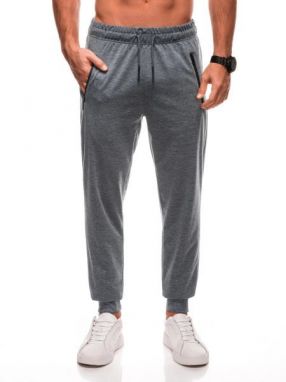 Pánske šedé tepláky s vreckami na zips  P1500