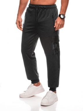 Pánske trendy  grafitové tepláky P1505