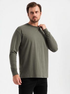 Moderné zelené pánske tričko V3 LSBC-0129
