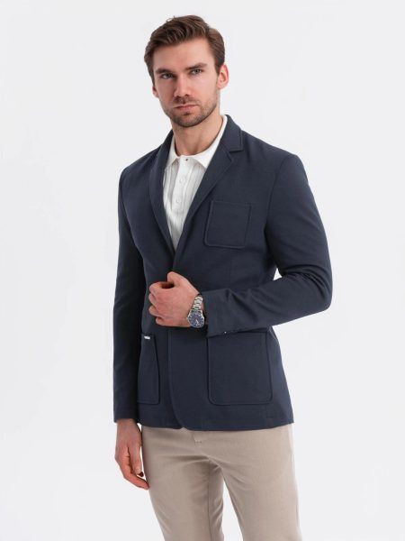 Športové granátové slim fit sako V3 BLZB-0101