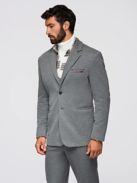 Trendy šedé sako pre pánov V2 BLZB-0100