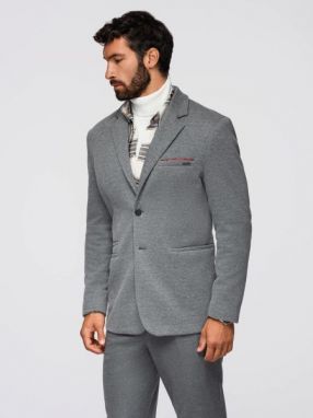 Trendy šedé sako pre pánov V2 BLZB-0100