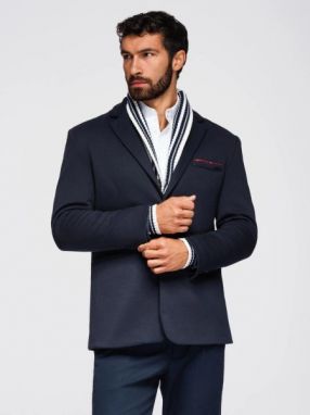 Trendy tmavomodré sako pre pánov V3 BLZB-0100