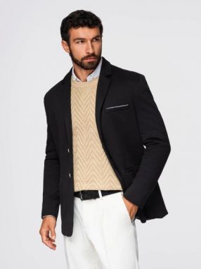 Trendy čierne sako pre pánov V5 BLZB-0100