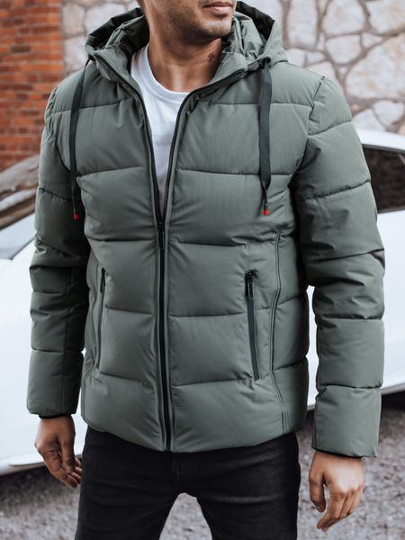 Trendy zimná bunda s kapucňou v šedom prevedení