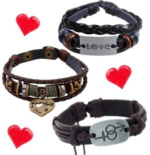 Set 3 unisex náramkov LOVE
