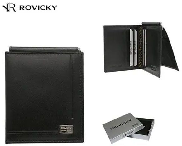 Čierna minimalistická pánska peňaženka