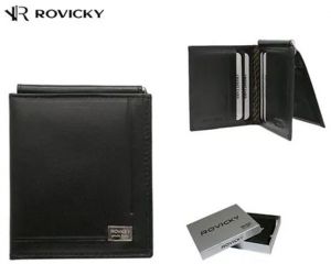 Čierna minimalistická pánska peňaženka