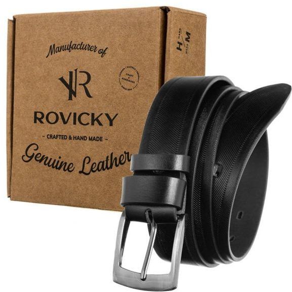 Módny čierny pánsky opasok Rovicky