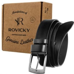 Módny čierny pánsky opasok Rovicky