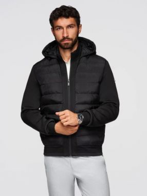 Prešívaná čierna bomber bunda V1 JALP-0298