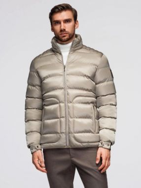 Atraktívna šedá bomber bunda V5 JALP-0218