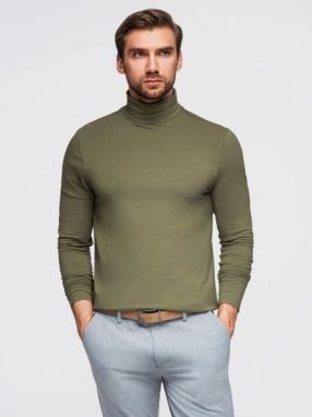 Moderný olivový pánsky rolák  V4 LSCL-0130