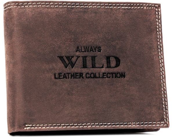 Hnedá kožená pánska peňaženka Wild