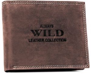Hnedá kožená pánska peňaženka Wild