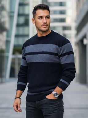 Moderný granátový pánsky sveter