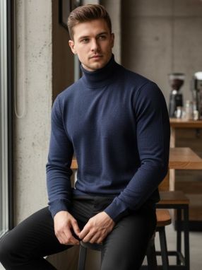 Modrý pánsky rolák pre mužov