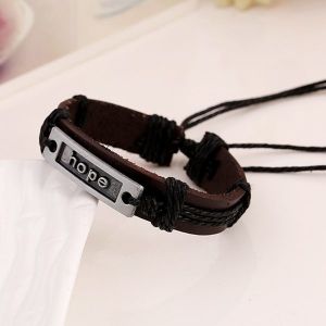 Kožený náramok HOPE galéria