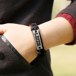 Kožený náramok HOPE galéria