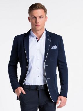 Granátové elegantné pánske sako M81
