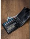 Kožená čierna peňaženka s prackou galéria
