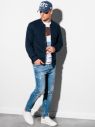Elegantná granátová mikina na zips B1077 galéria