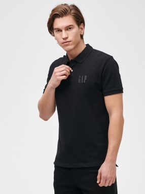 GAP čierne pánske polo tričko Logo pique