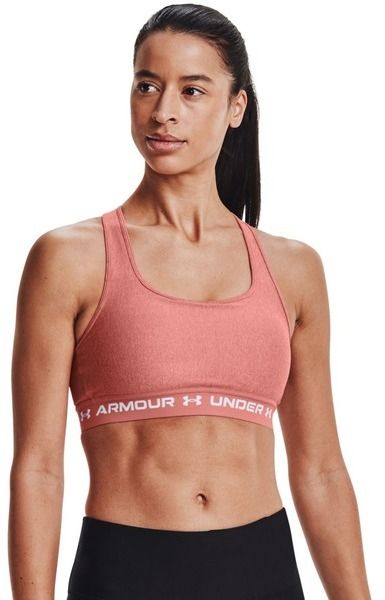 Podprsenka Under Armour UA Crossback Mid Heather Bra-PNK