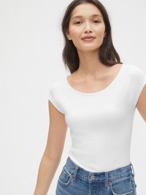 GAP biele dámske tričko modern boatneck galéria