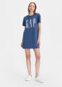 GAP modré šaty Logo T-shirt Dress galéria